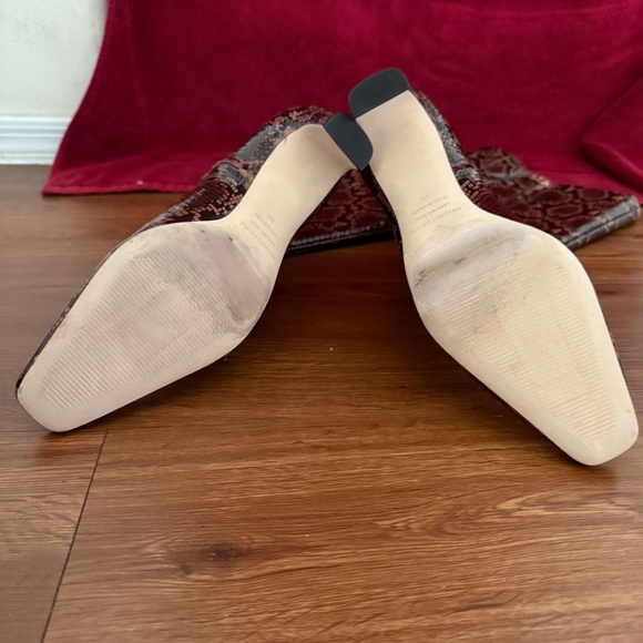 ANTONIO MELANIE Dark Brown  Python Snake Patent Leather  Boots SZ 8M Orig. $198 - Picture 10 of 10